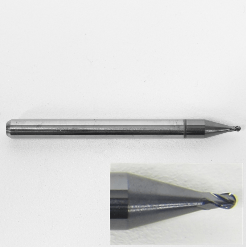 .0360" Diameter Ball Nose End Mill, Carbide, AlTiN Coated, 4 Flute, 1835-0360L054 K113
