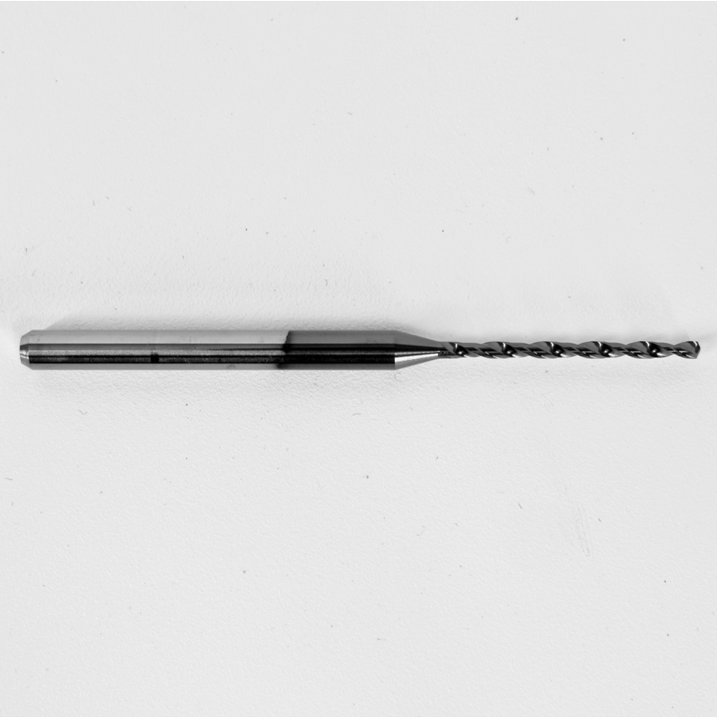 0.0512" 1.30mm Diam. DRILL 3MM Shank .749" DOC,Carbide DLC (Diamond Like Carbon) Coated 226-0512D749 K130
