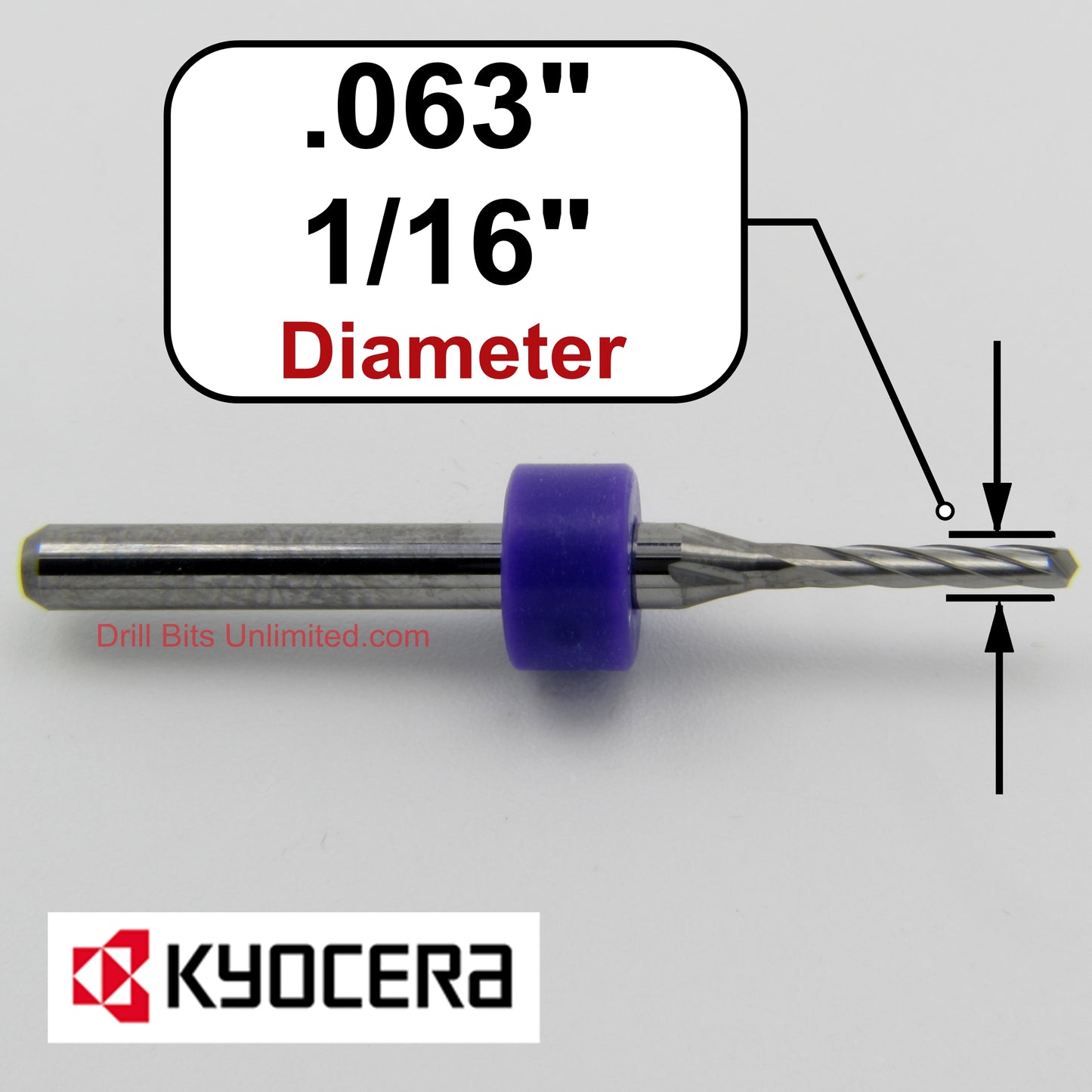 .063" 1/16" x .310" LOC Five Flute Premium Edge Finish End Mill M188