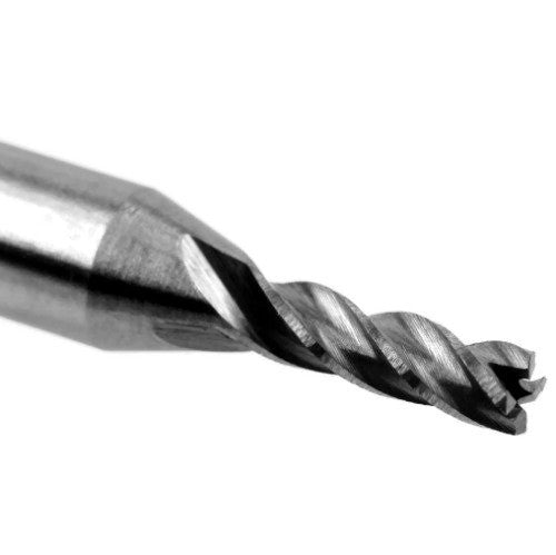 1/8" Diameter 1/4" Shaft Four Flute HSS End Mill - M187