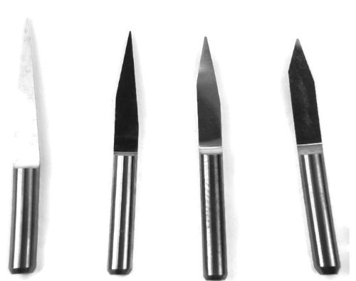 4 Piece V-Engraver Set - 10, 15, 20, and 30 degree ENG-101