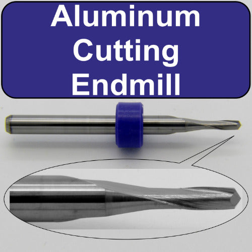 1/16" x .158" LOC Carbide End Mill for Aluminum and Soft Metals Made in U.S.A. M155