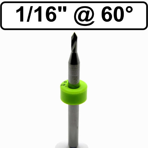 .0625" 1/16" 60 Degree, Scoring / Engraving, Trace Isolation V-Bit Engraver