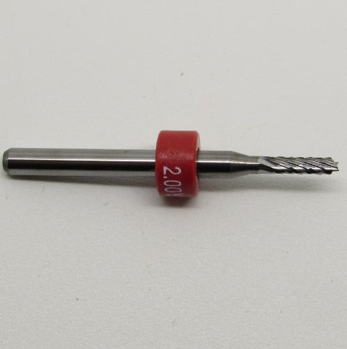 .0787" 2.00mm x .350" Depth Diamond Flute Router Fish Tail Tip L4