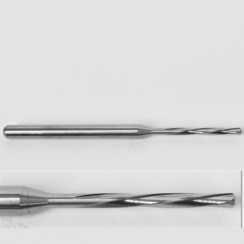 1.46mm Carbide 4 Flute Chucking Reamer Spiral Flute, Straight Shank, 10mm Flute Length, 50mm OAL K026