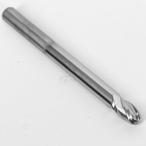 3/16" 0.1875" Diam. Ball Nose End Mill, Carbide, 4 Flute, 1835-1875.312 K060