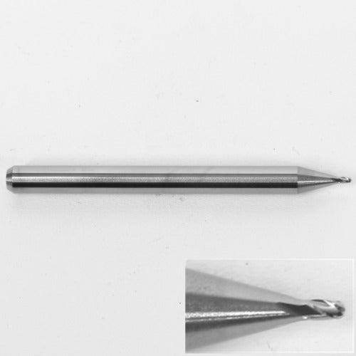 .0290" Diam. Ball Nose End Mill, Carbide, 4 Flute, 1835-0290.043 K066