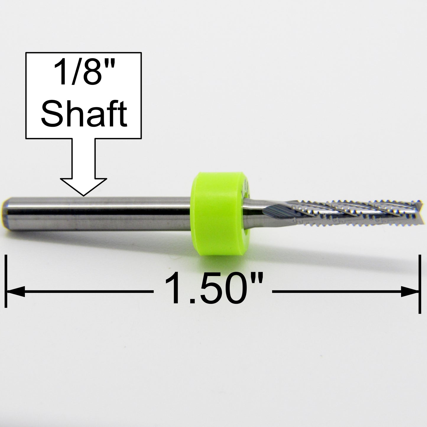 3/32" .0945 2.40mm x .430" LOC Chip Breaker Carbide Router - Fishtail Tip R168