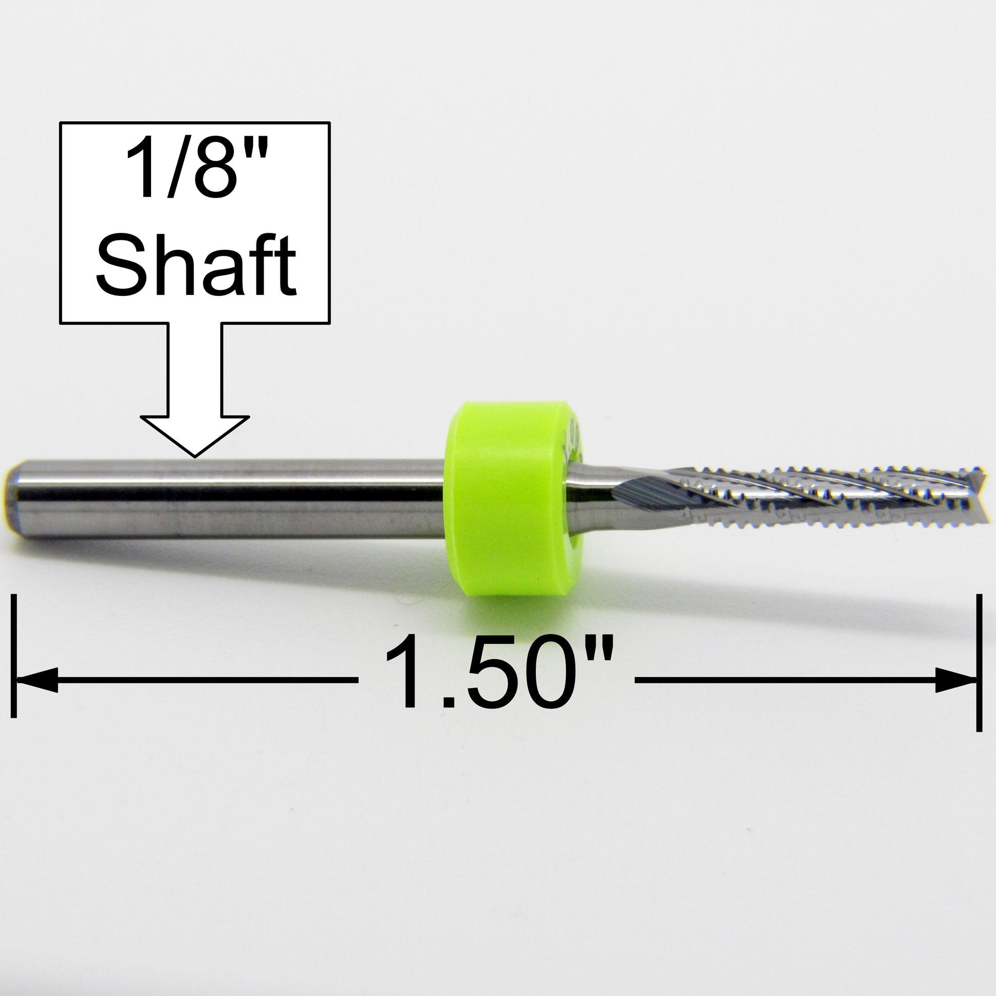 3/32" .0945 2.40mm x .430" LOC Chip Breaker Carbide Router - Fishtail Tip R168