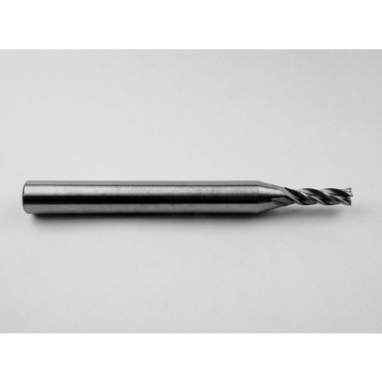 1/8" Diameter 1/4" Shaft Four Flute HSS End Mill - M187