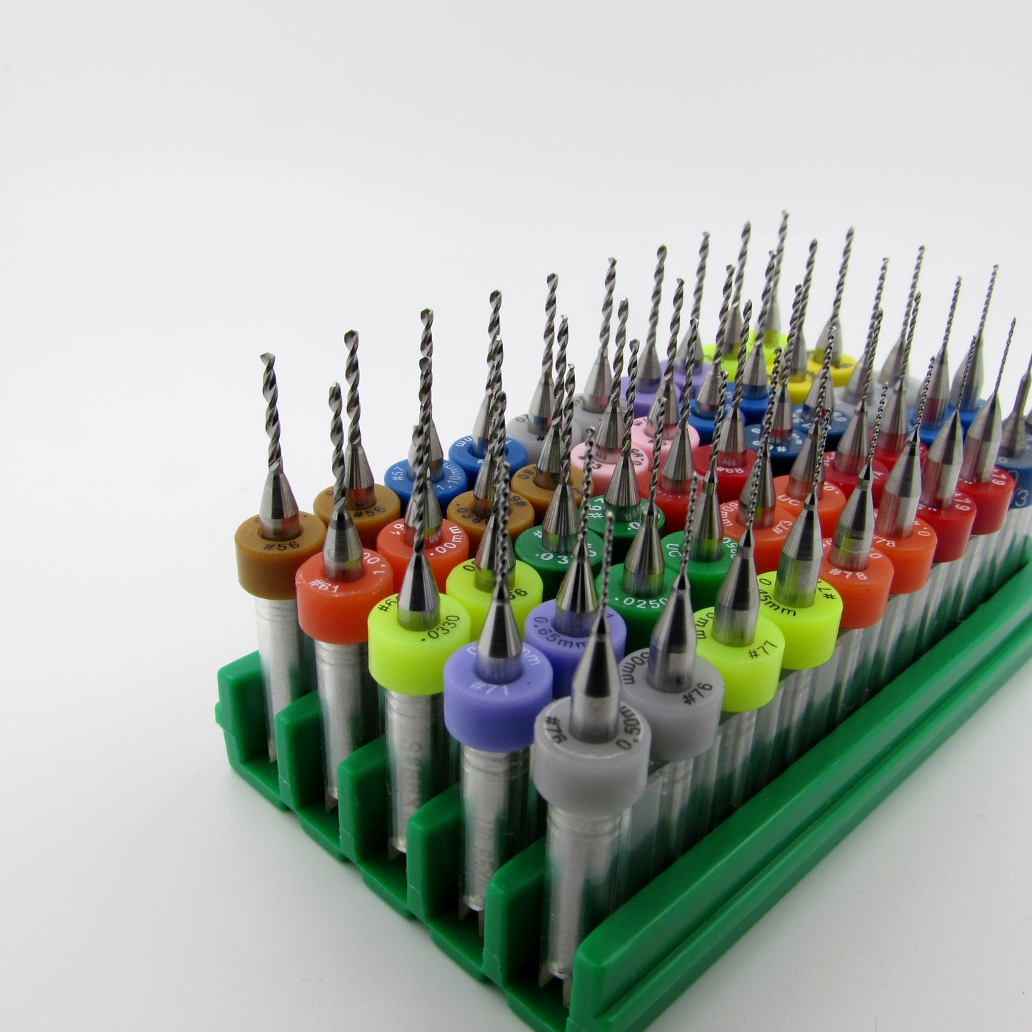 Fifty Carbide Drills - 25 Sizes from #80 to #56 - .0135 to .046" 1/8" Shank cnc D7