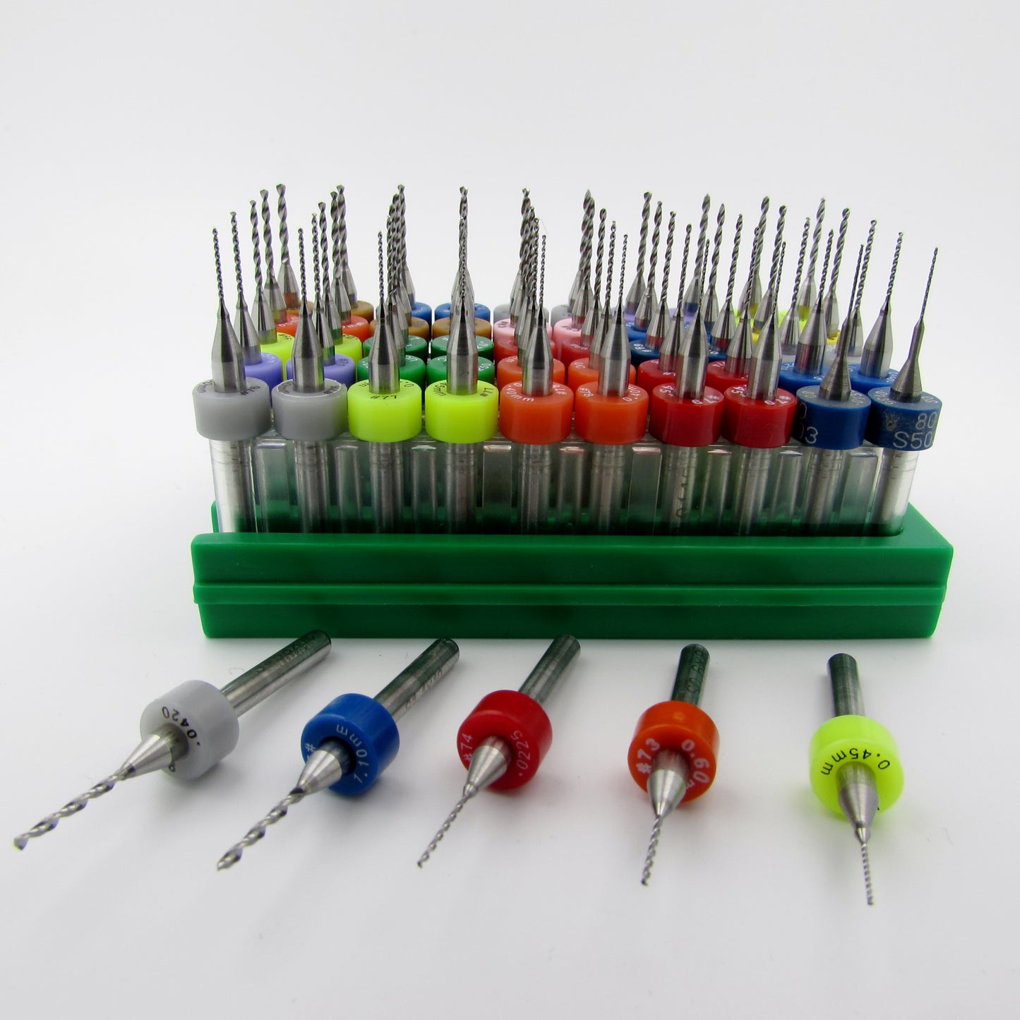Fifty Carbide Drills - 25 Sizes from #80 to #56 - .0135 to .046" 1/8" Shank cnc D7