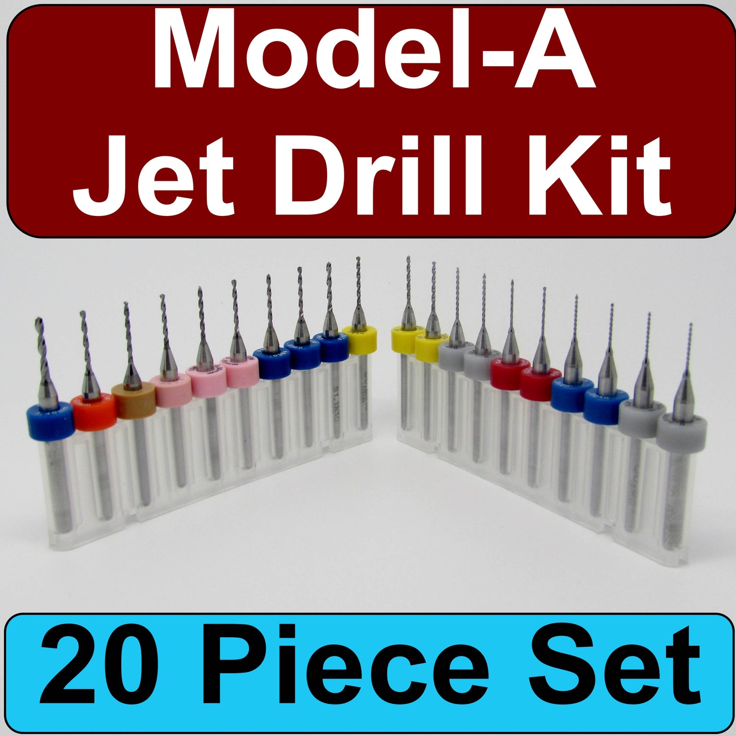 Ford Model A Zenith carburetor Jet Drill Kit - 20 Piece Set - A-Model Ford Carb