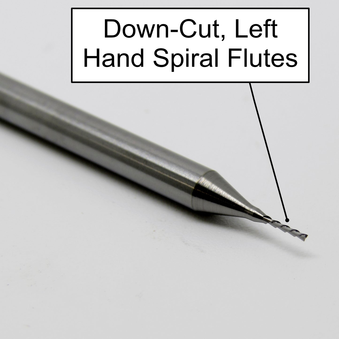 .020" 0.50mm Down Cut Two Flute Carbide End Mill