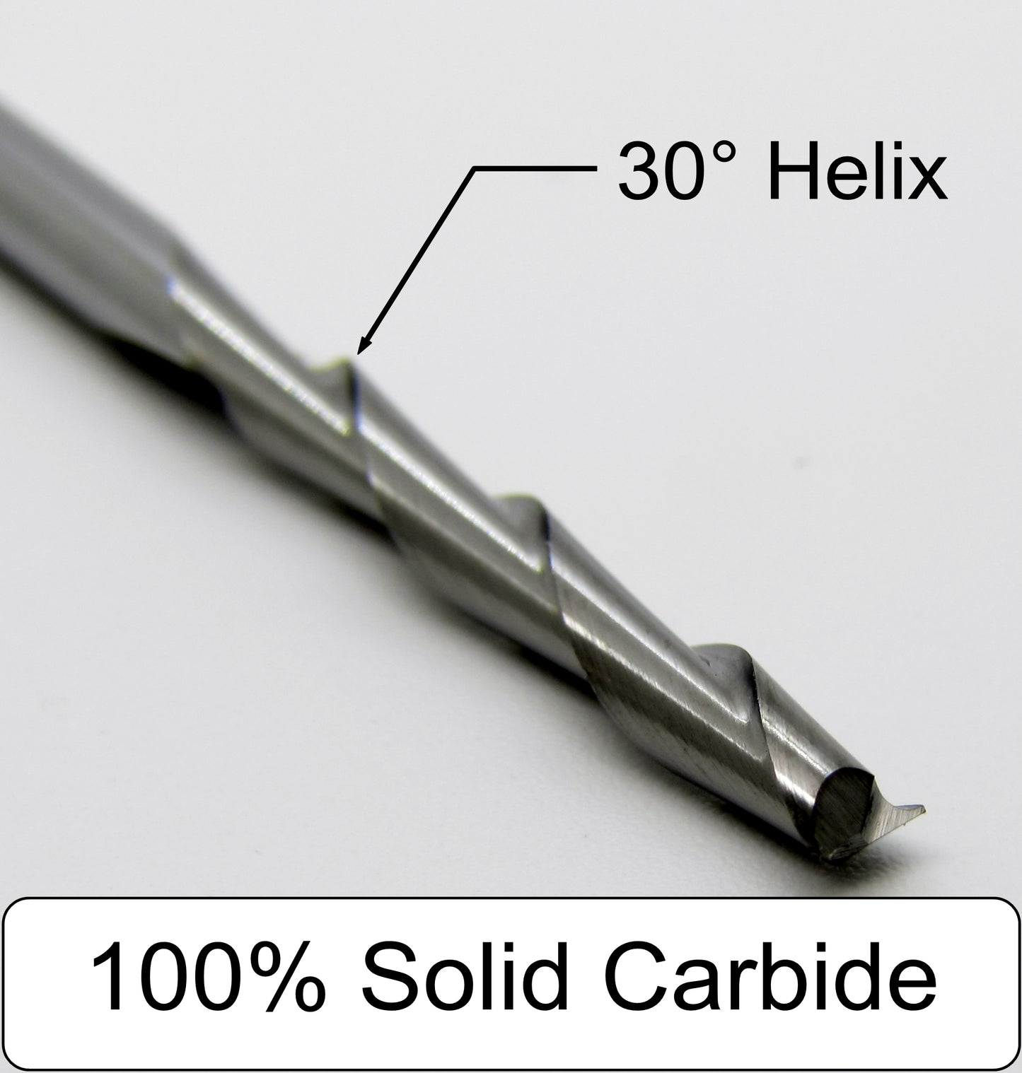 1/8" x .867" LOC Up Cut Extended Flute Length Two Flute Carbide End Mill M148