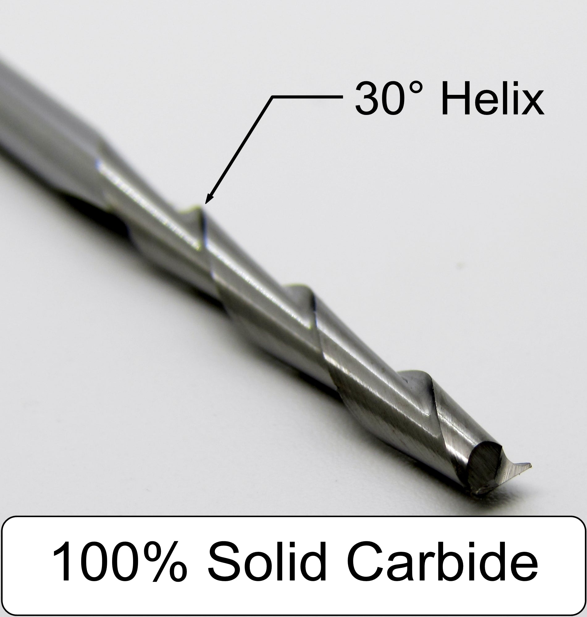 1/8" x .867" LOC Up Cut Extended Flute Length Two Flute Carbide End Mill M148