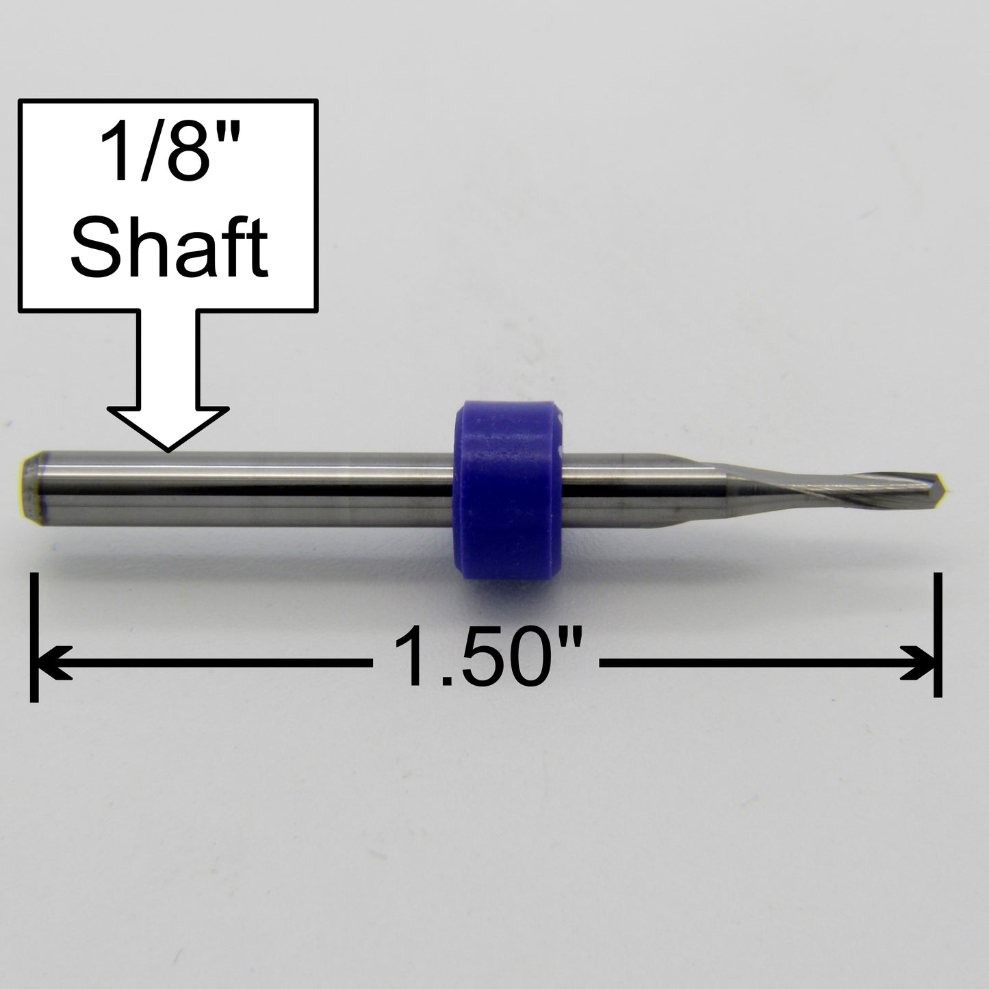 1/16" x .158" LOC Carbide End Mill for Aluminum and Soft Metals Made in U.S.A. M155