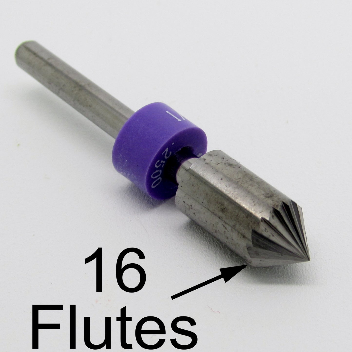 1/4" .250" 82 Degree Carbide Countersink - 16 Flutes - 1/8" Shank - Made in USA