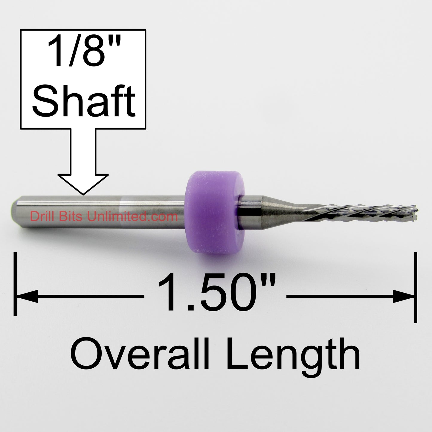 1/16" x .325" LOC Down Cut Router - Diamond Pattern Flutes - Solid Carbide R179