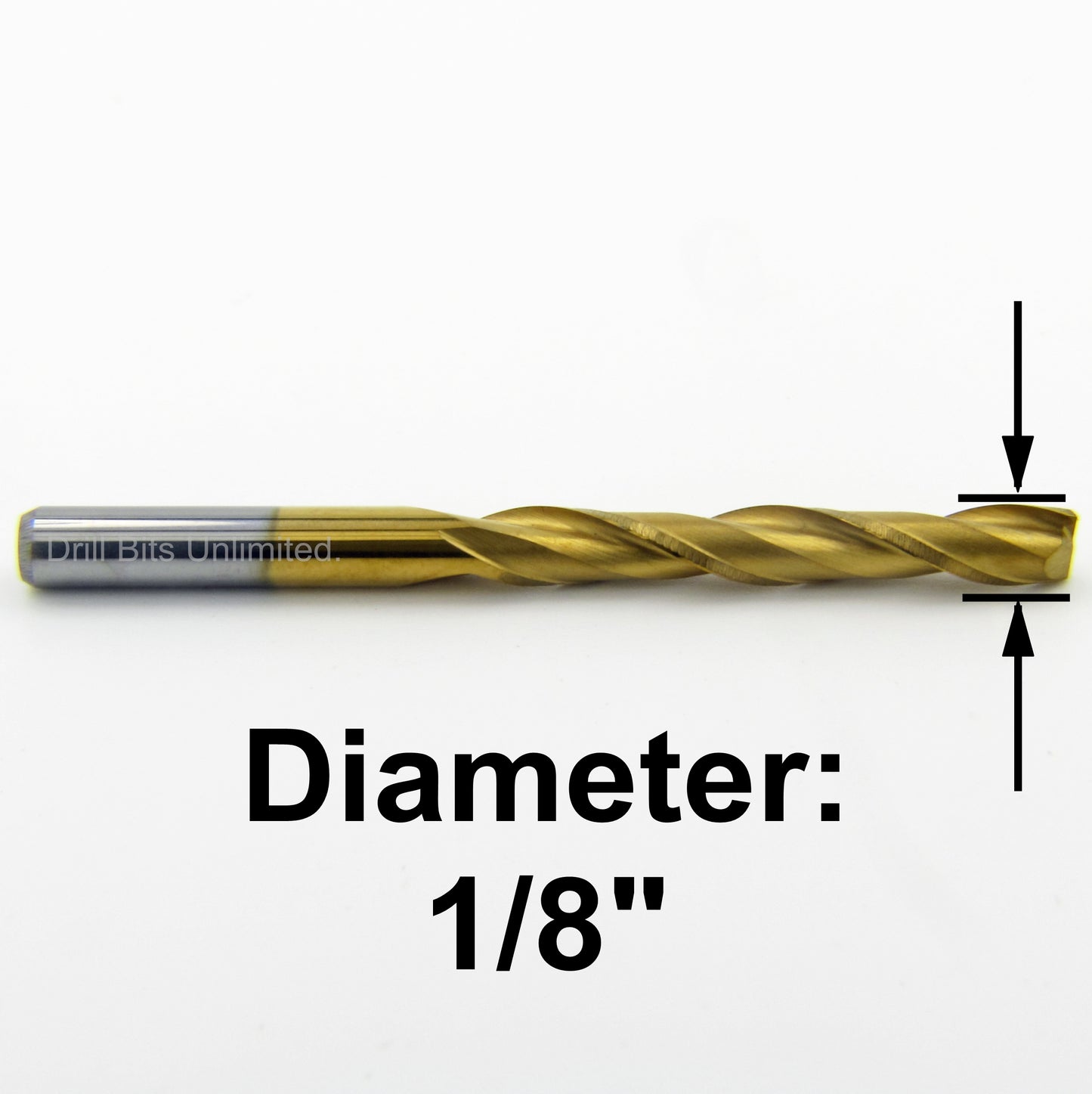 1/8" x .867" LOC Two Flute Up Cut Carbide Titanium Coated End Mill Square End M146A
