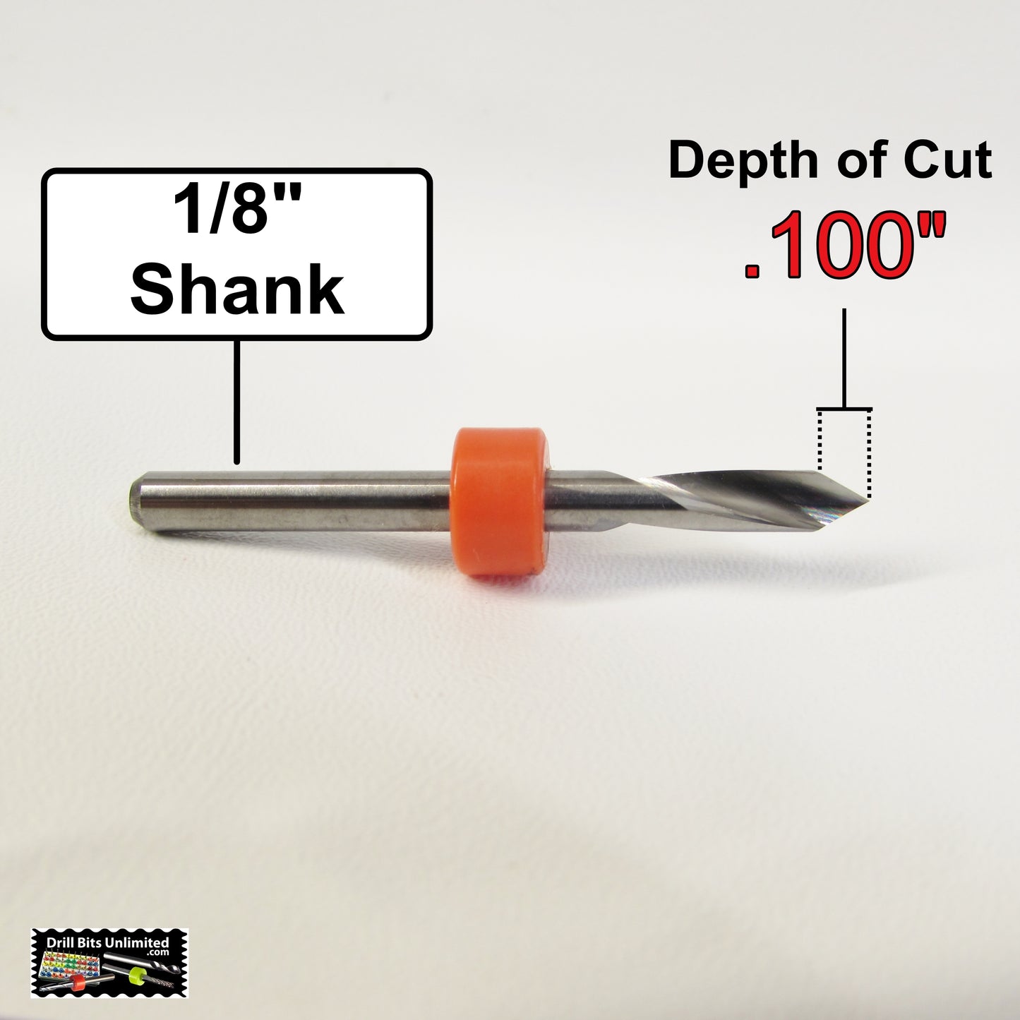 1/8" x 60 Degree, Scoring / Engraving, Trace Isolation V-Bit Engraver High Precision - Made in U.S.A. E107