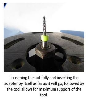 Collet Adapter 1/4 to 1/8 - Use 1/8" Tools in 1/4" Equipment.