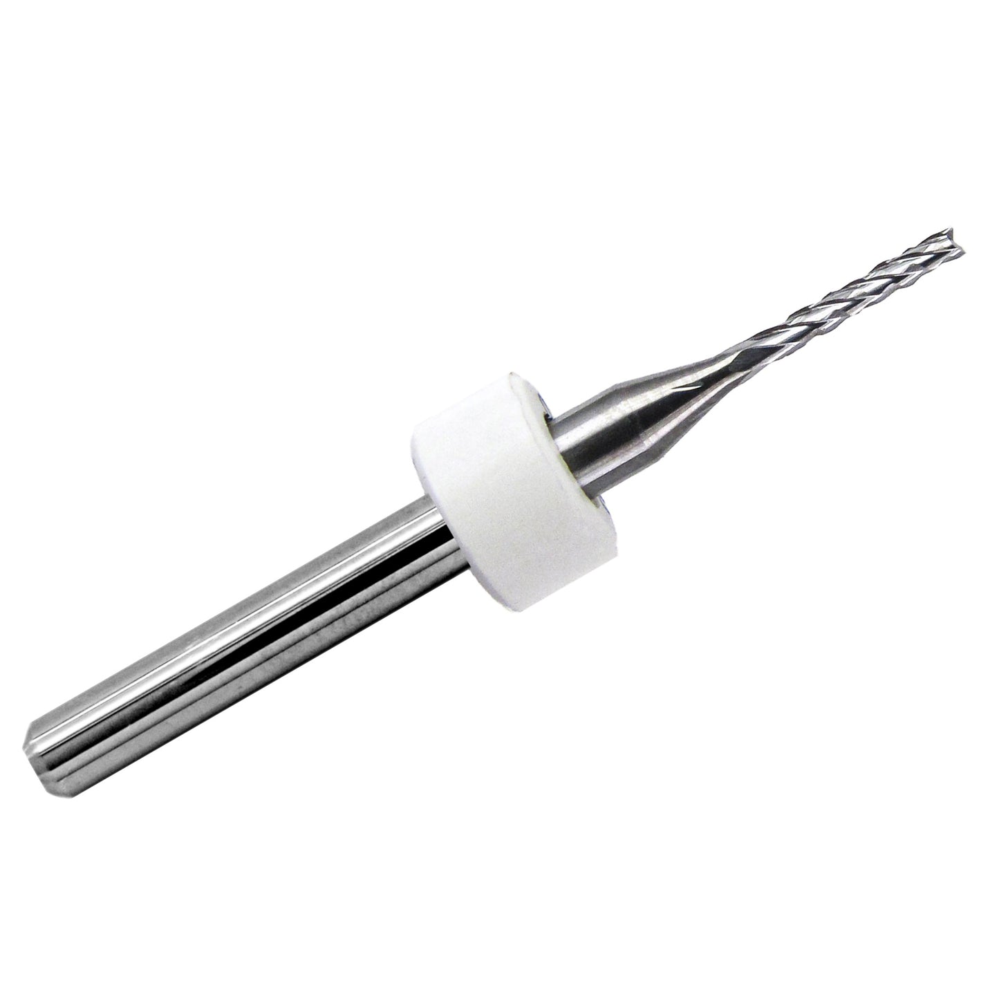 0.050 inch diamond flute carbide router with fish tail tip and 1/8 inch shank