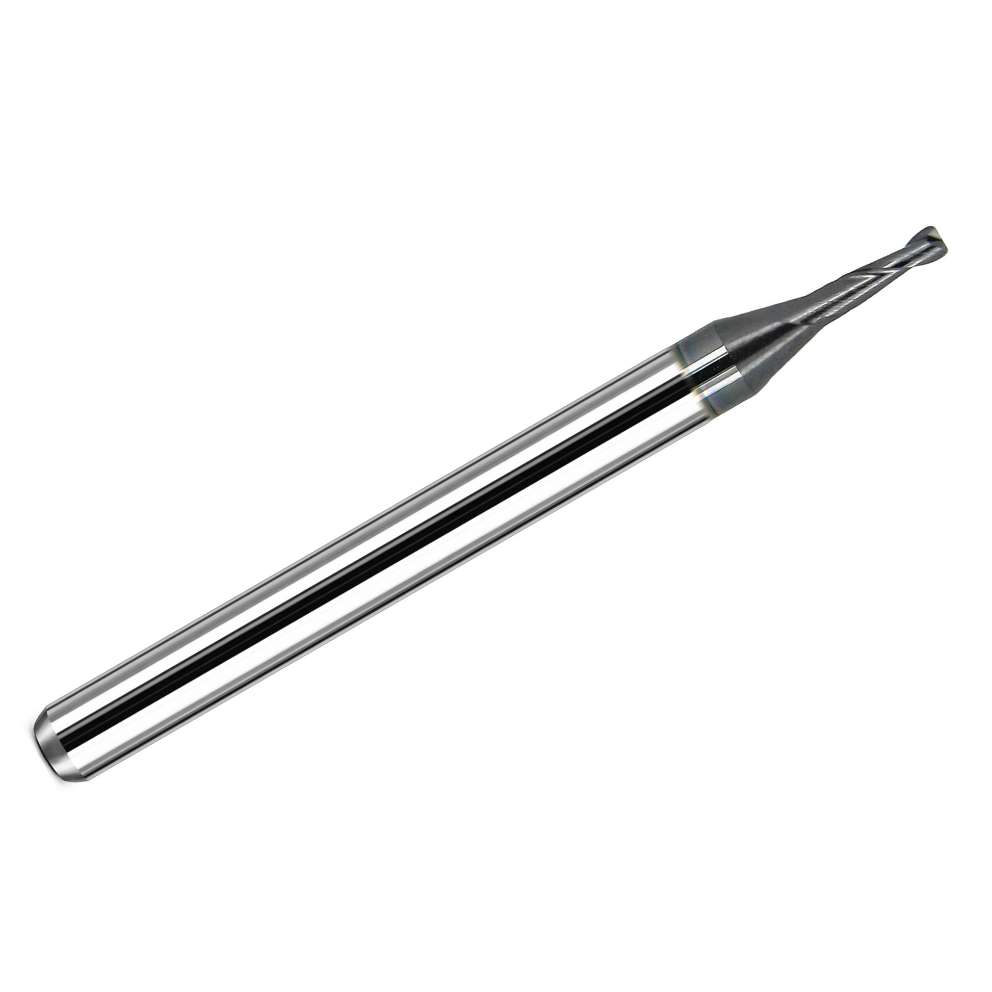 .050 inch 2-flute corner radius solid carbide end mill .005 inch radius AlTiN coated Kyocera 1612-0500L150CR