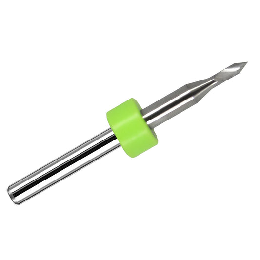 1/16 inch 60 degree 2 flute spiral V-bit engraver by Kyocera with 1/8 inch shank made in USA