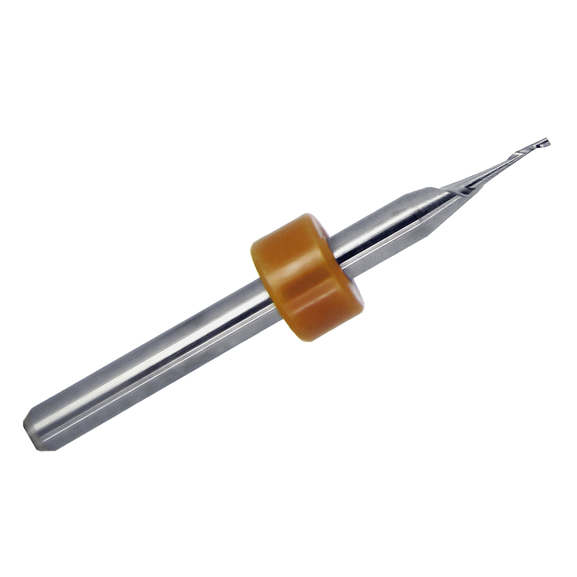 Lightly used 0.0315 inch 1/32 single flute square end carbide end mill with 1/8 inch shank
