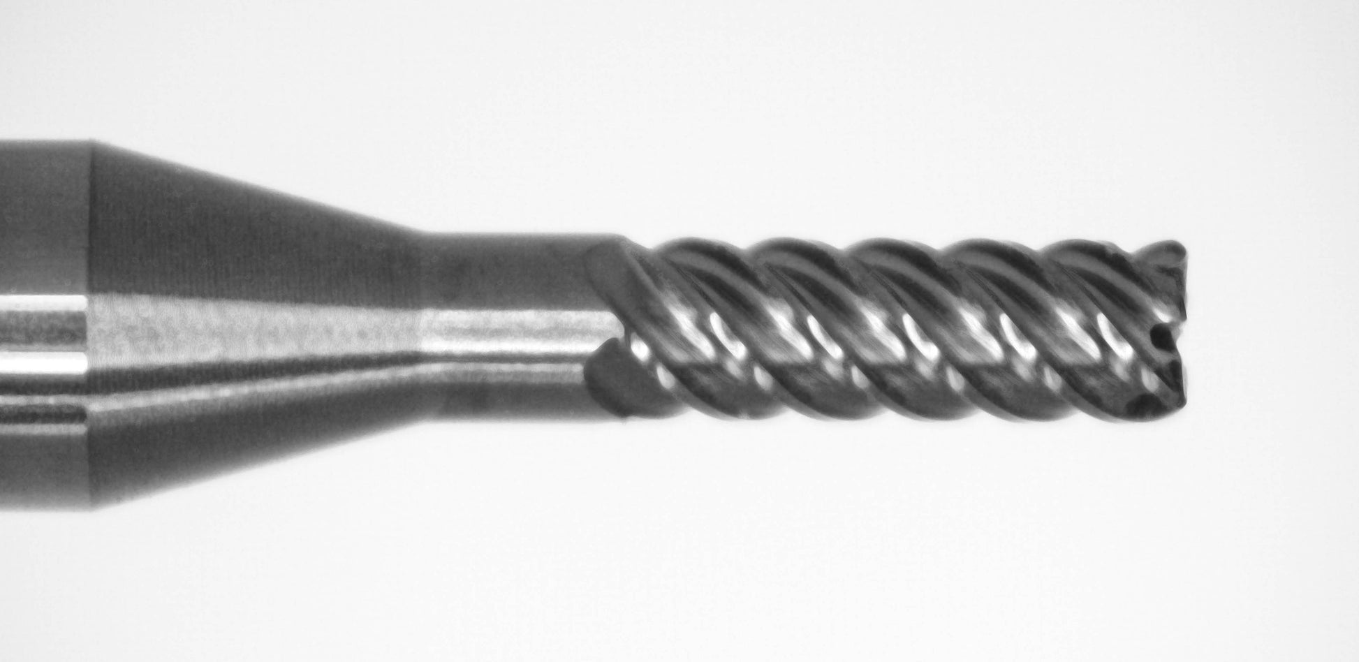 1.5mm 5-flute corner radius end mill cutting edge detail Kyocera 1905 high helix