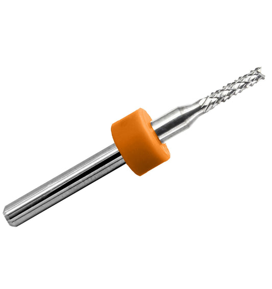 1.8mm diamond flute carbide router with fish tail tip and 1/8 inch shank