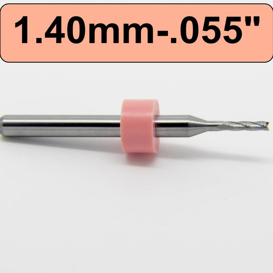 1.40mm .055" x .360" LOC Chip Breaker Carbide Router - Fishtail Tip R155