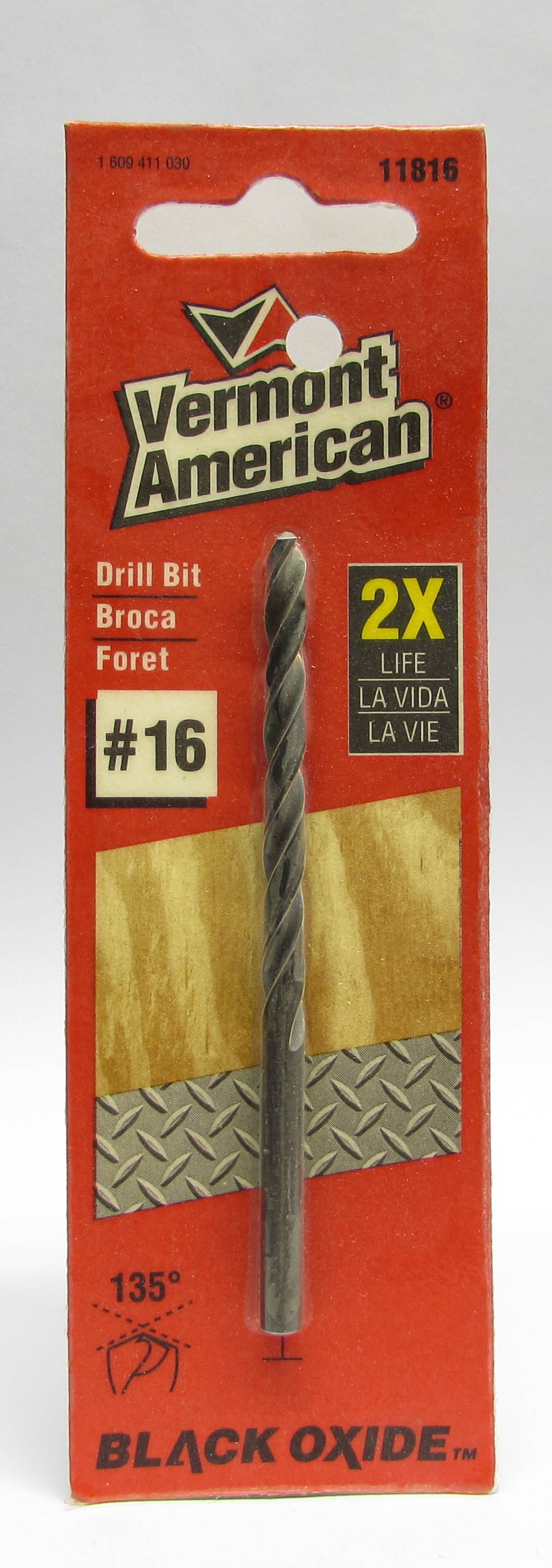 Vermont American Black Oxide HSS Jobber Drill Bits, Wire Gauge Sizes