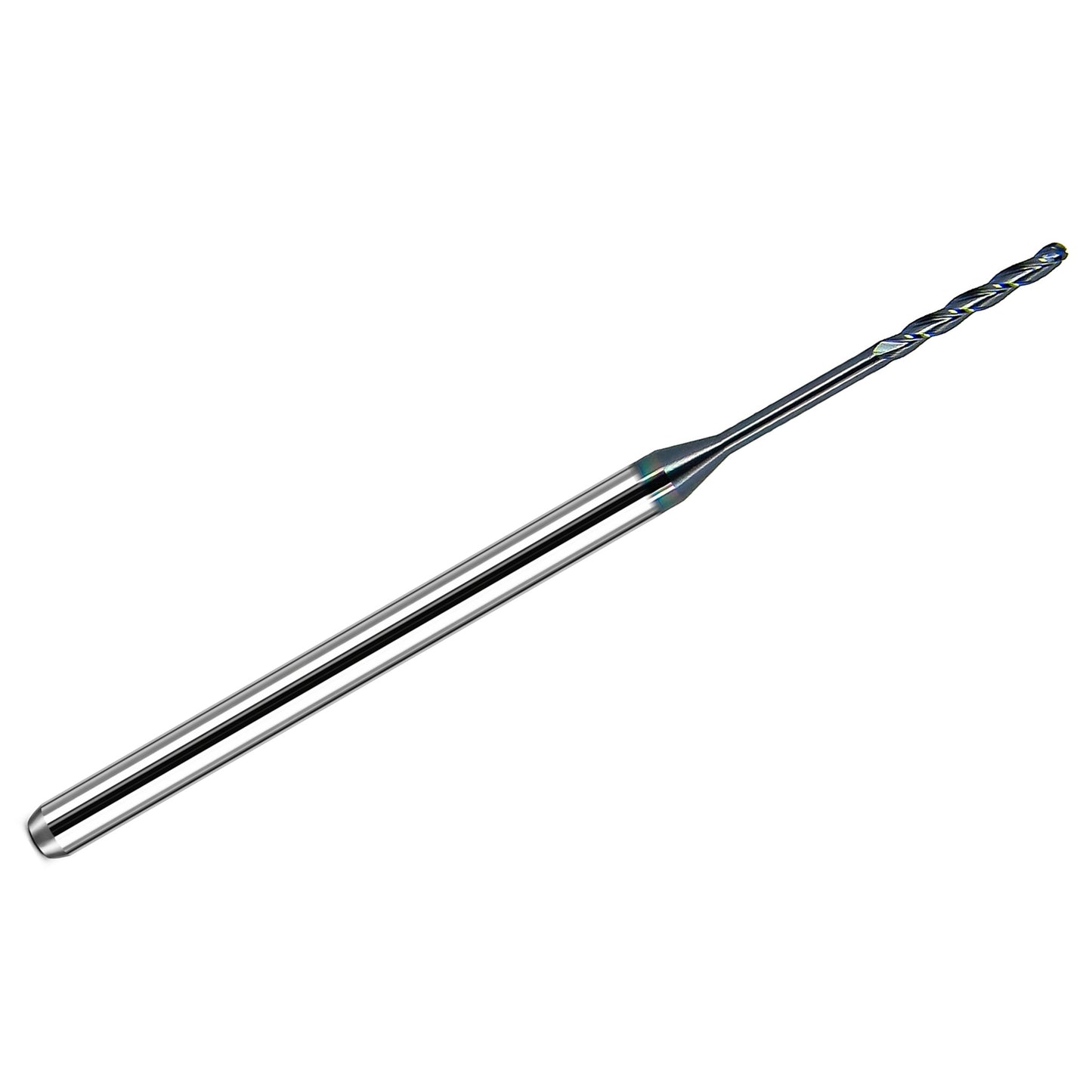 Kyocera 0.055 inch 3 flute ball nose carbide end mill AlTiN extended reach