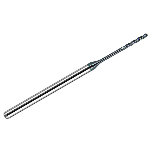 Kyocera 0.055 inch 3 flute ball nose carbide end mill AlTiN extended reach