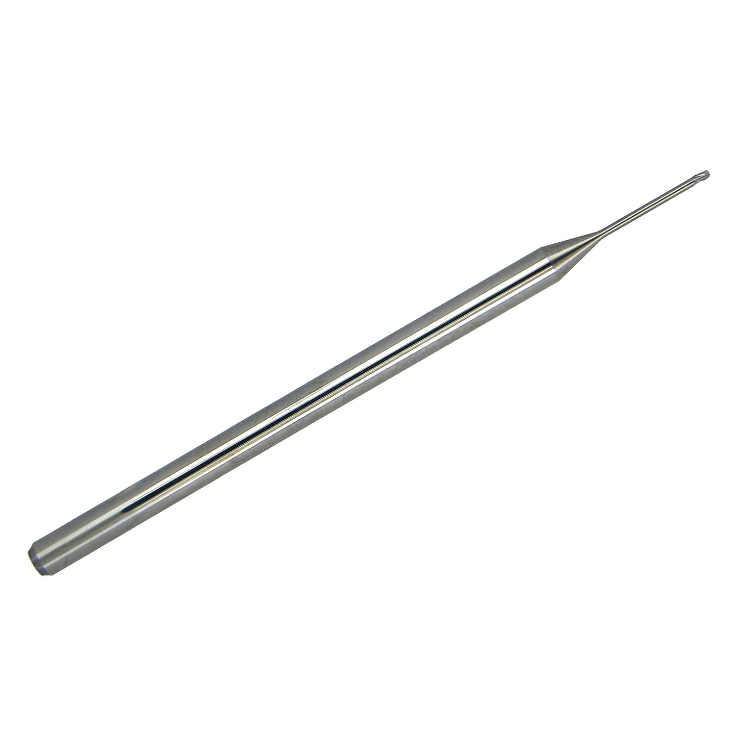0.030 inch (0.76mm) 3 flute solid carbide ball nose end mill Kyocera 1755-0300.375 full tool view