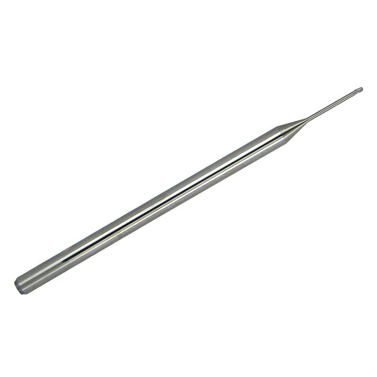 0.030 inch (0.76mm) 3 flute solid carbide ball nose end mill Kyocera 1755-0300.375 full tool view