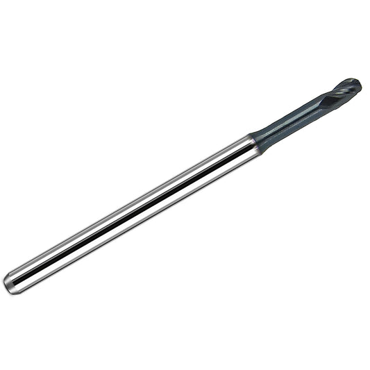 5/32 inch (0.1562) 3 flute solid carbide ball nose end mill Kyocera 1755-1562L750 full tool view