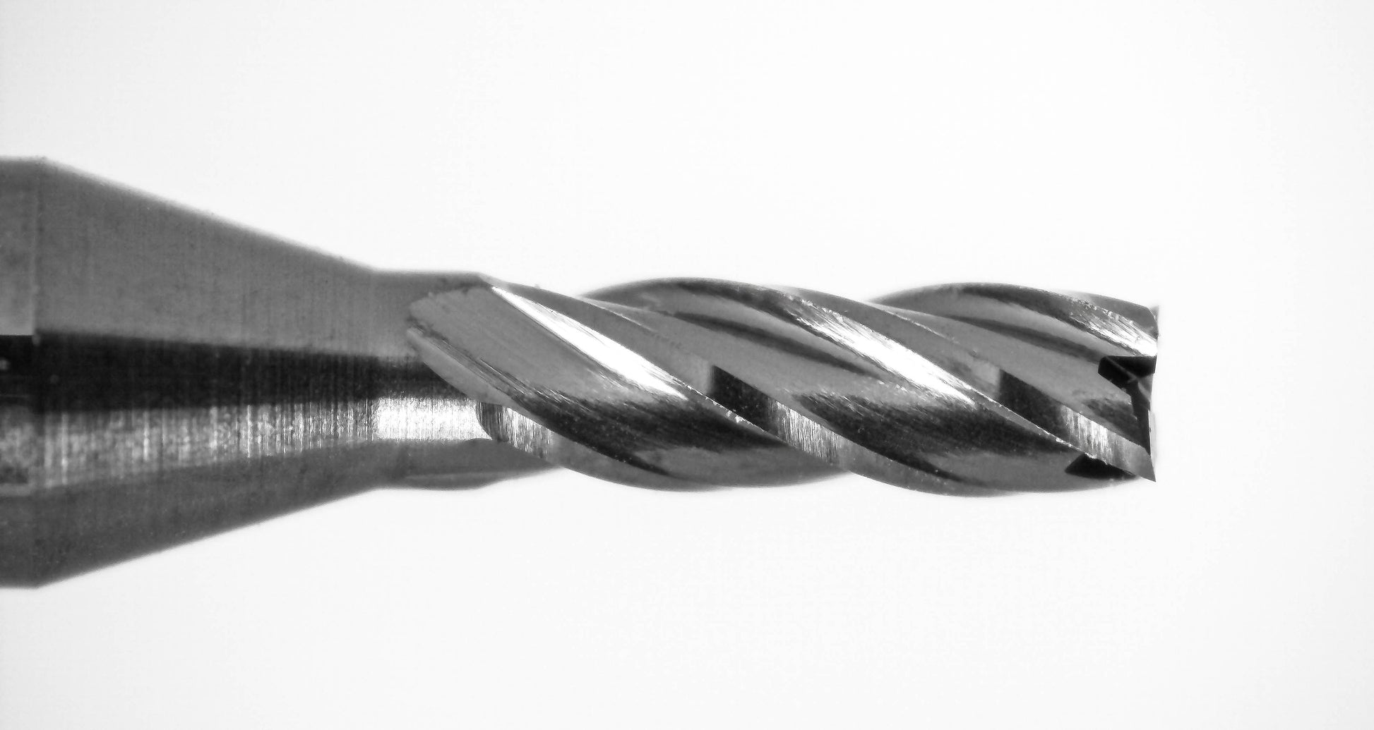 Kyocera 1.50mm AlTiN coated carbide end mill cutting tip close-up