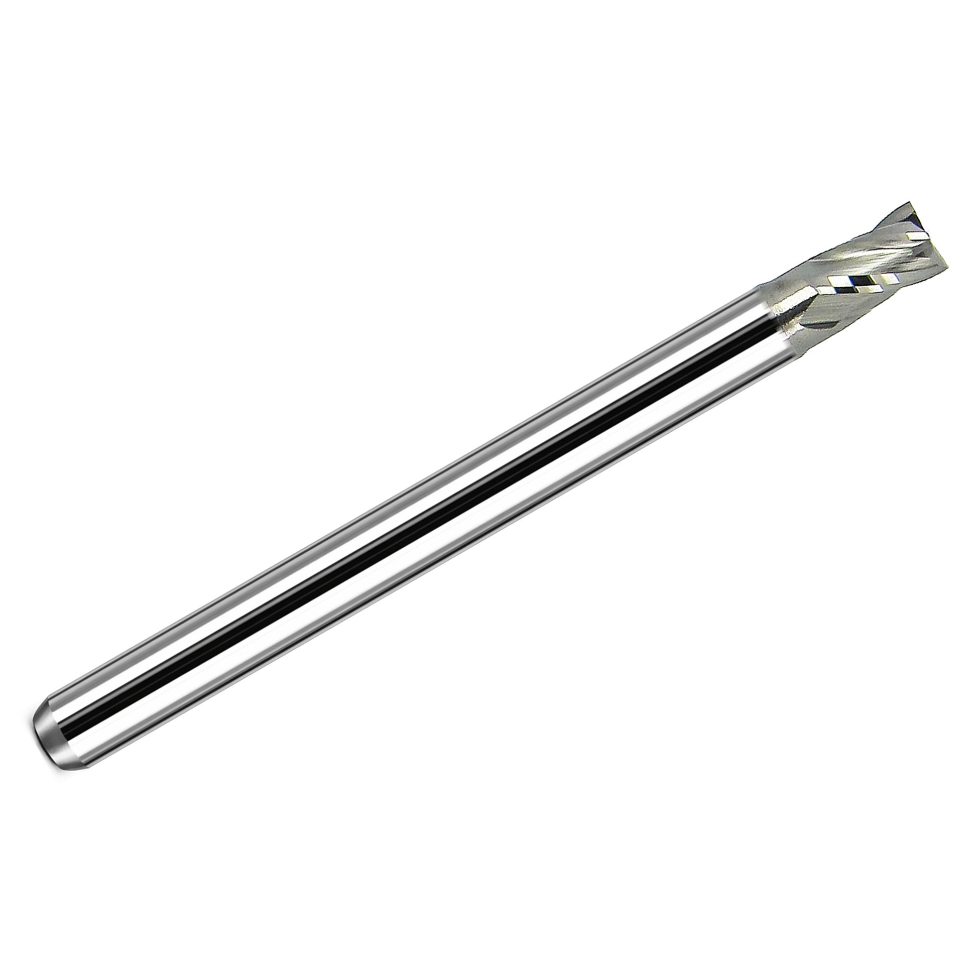 Kyocera .1150 inch 4-flute stub square end solid carbide end mill with bright uncoated finish