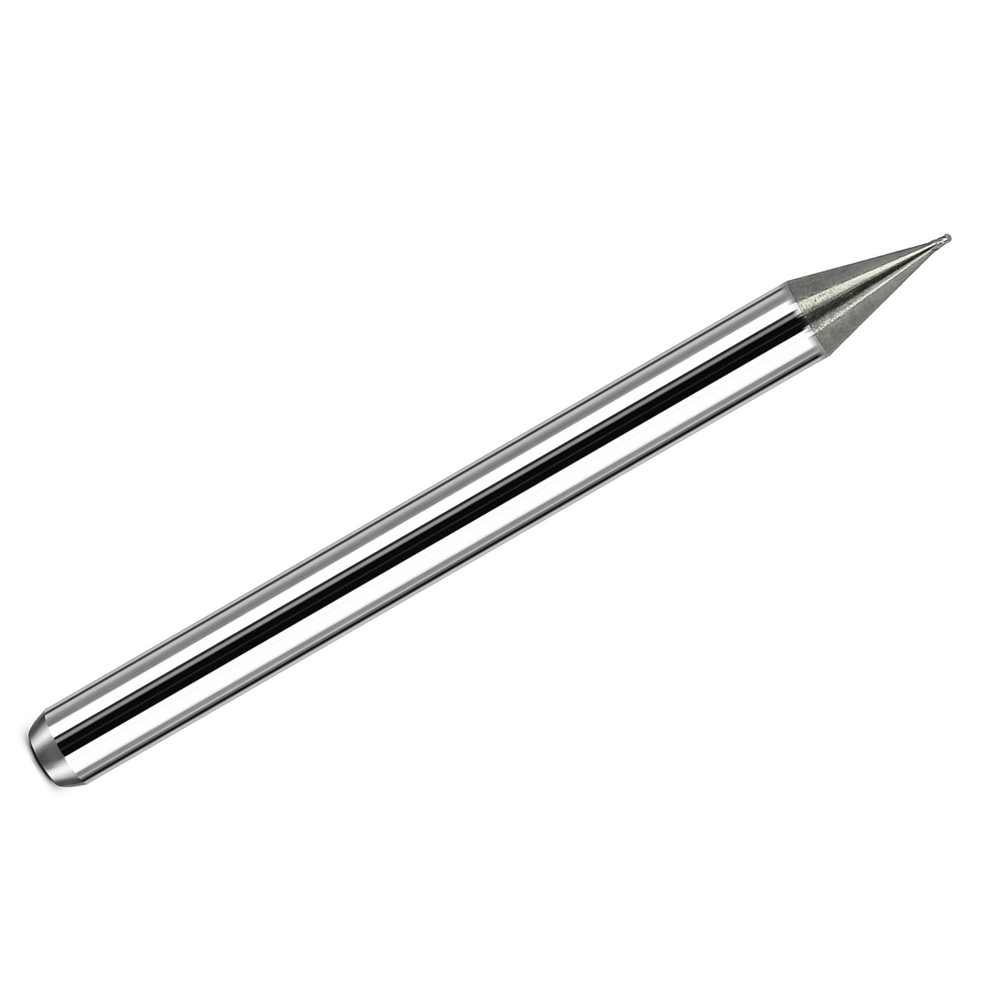 0.014 inch (0.36mm) 4 flute solid carbide ball nose end mill Kyocera USA 1835-0140.021 full tool view