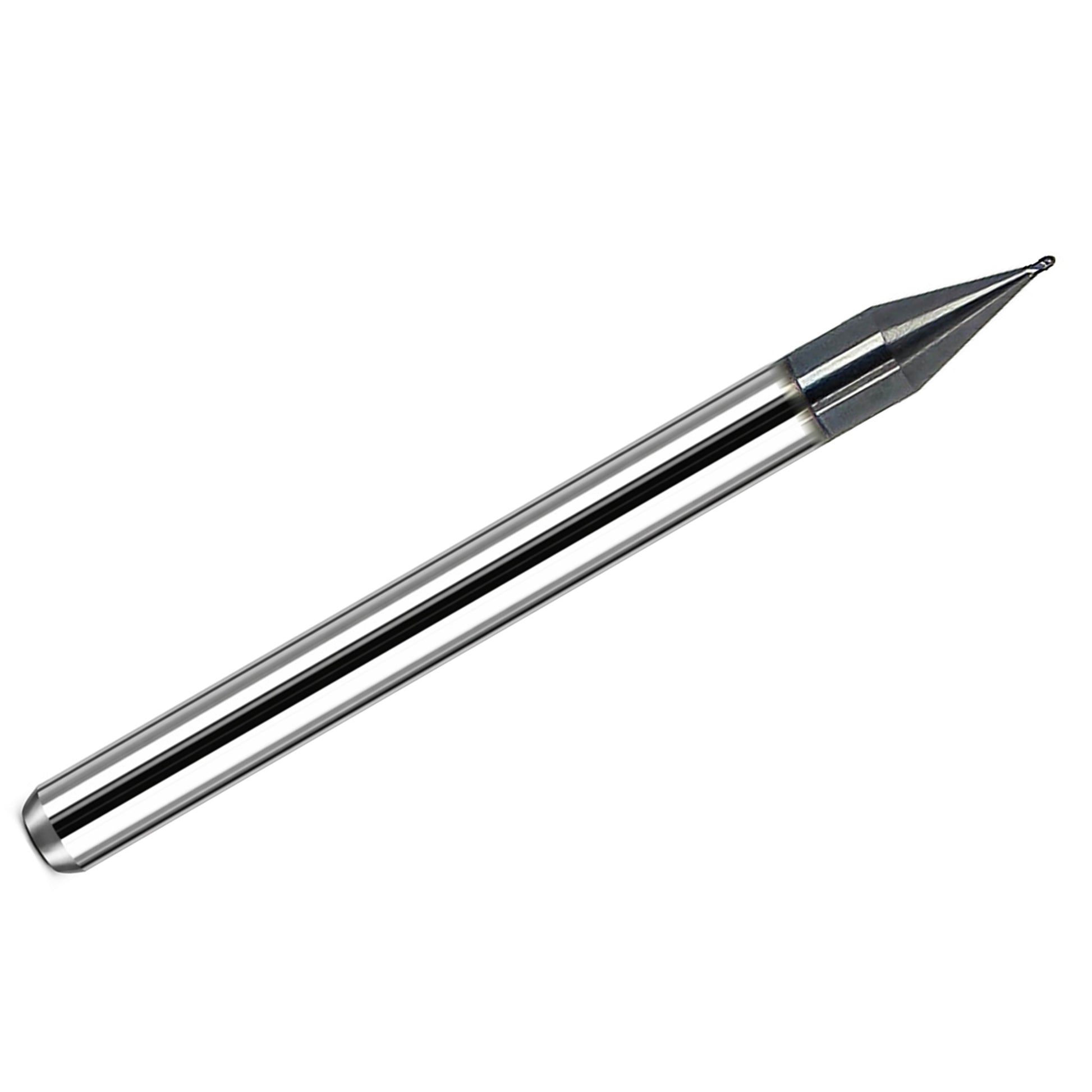 Kyocera 0.017 inch 4 flute ball nose carbide end mill AlTiN coated