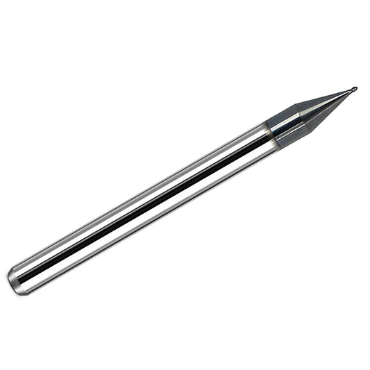 Kyocera 0.017 inch 4 flute ball nose carbide end mill AlTiN coated