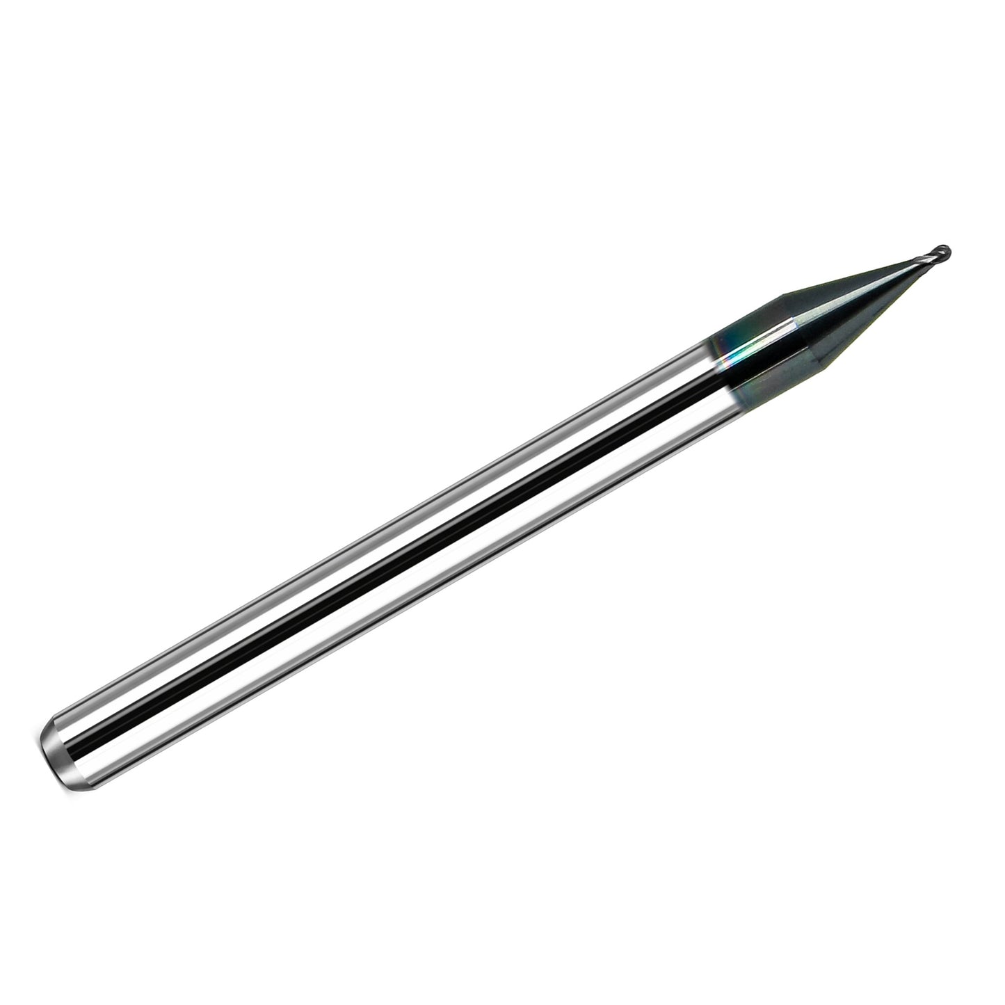 0.025 inch 4 flute AlTiN coated carbide ball nose end mill 1835-0250L037 full tool view