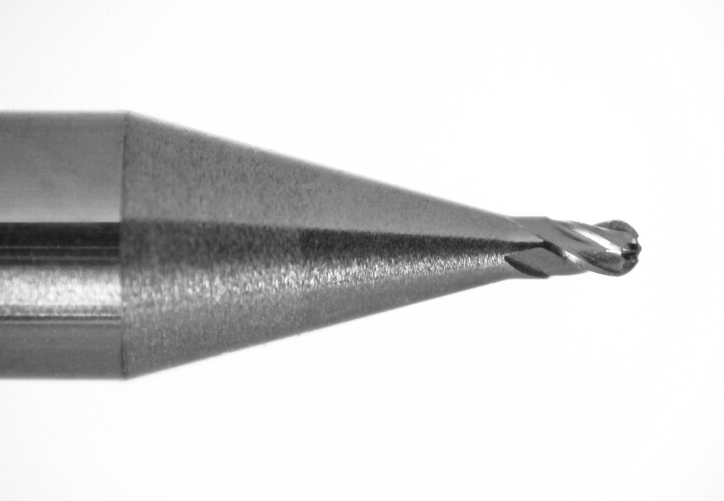 Kyocera .027 ball nose carbide end mill cutting tip close-up