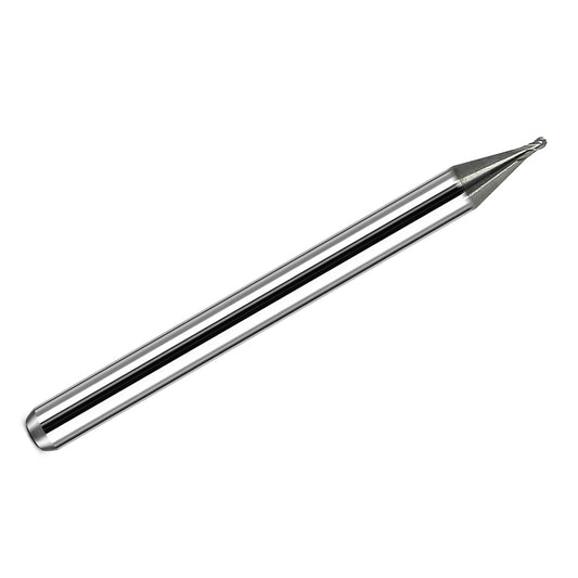 0.029 inch 4 flute solid carbide ball nose end mill Kyocera 1835-0290.043 full tool view