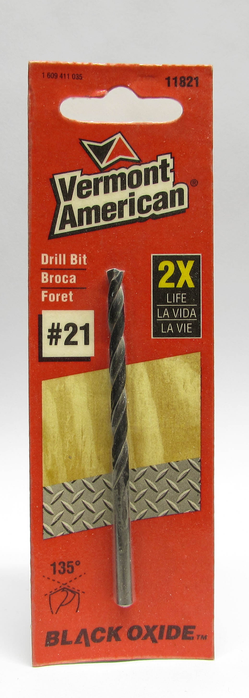 Vermont American Black Oxide HSS Jobber Drill Bits, Wire Gauge Sizes