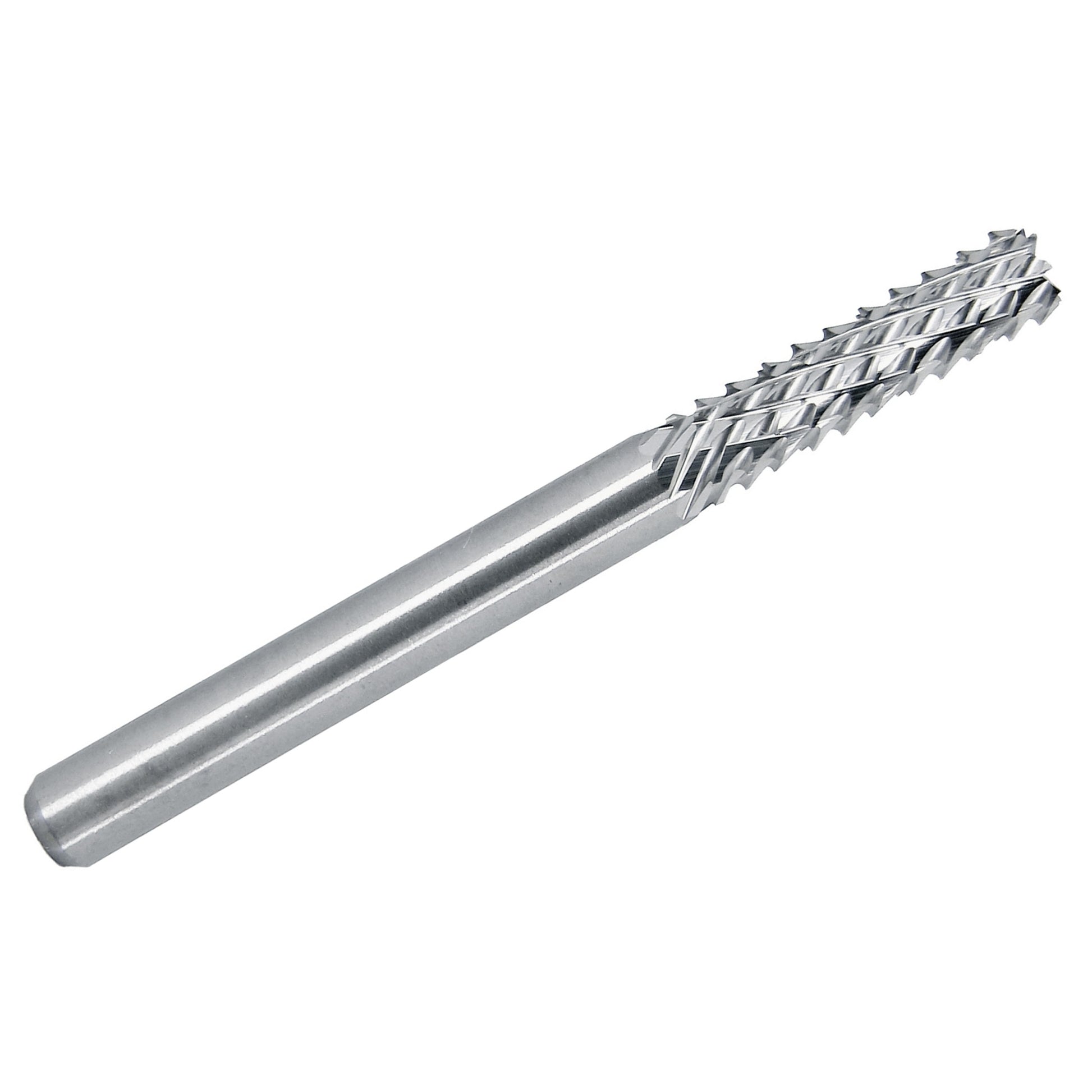 0.1875 inch 3/16 diamond pattern carbide router bit with square end and 3/16 inch shank