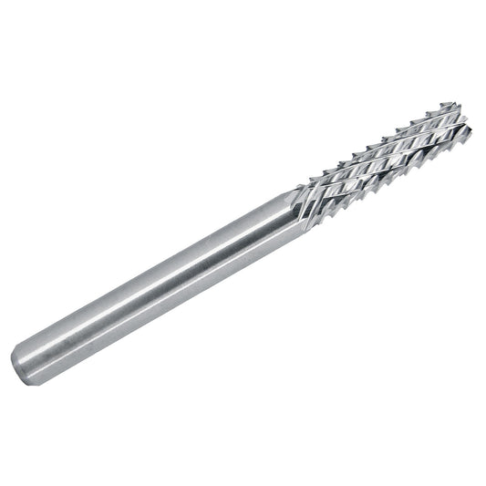 0.1875 inch 3/16 diamond pattern carbide router bit with square end and 3/16 inch shank
